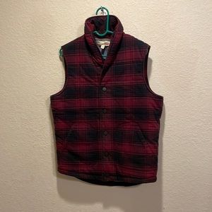 1901 Nordstrom Warm Padded Flannel Plaid Vest sz L